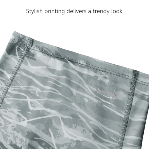 BASSDASH UPF 50+ Breathable Grey Camo Neck Gaiter - Quick Dry Face Mask for Men & Women