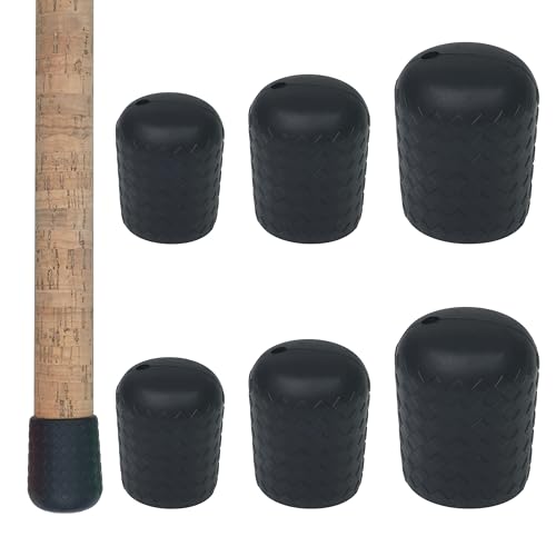 Fishing Rod Butt Cap Silicone Protector - 6pcs S+M+L