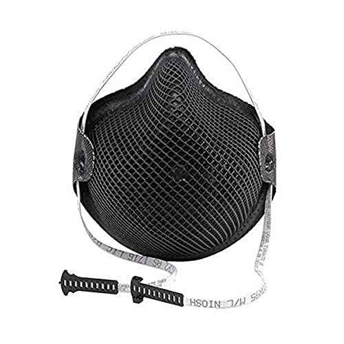 Moldex M2600BLACK Disposable Respirator with Handystrap, Medium/Large Size, Black (15 per Dispenser)