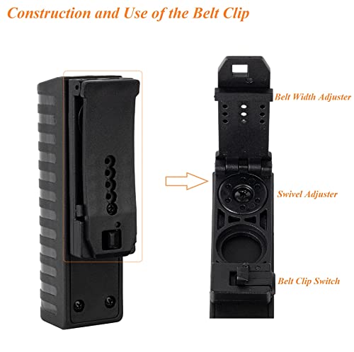 TACNEX Universal Baton Holder for 16-26 Inch Telescopic Baton with Rotatable Clip - Law Enforcement Duty Belt & MOLLE Compatible