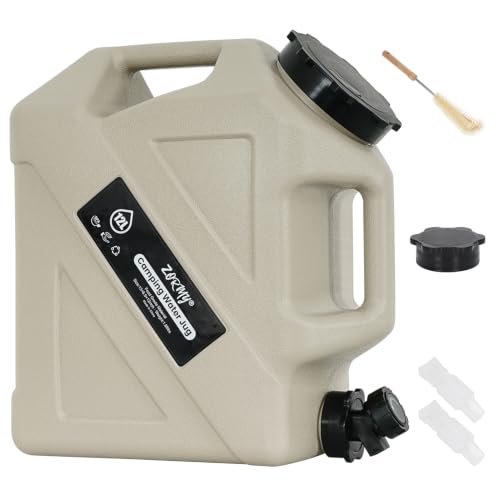 Grey 3.2 Gallon Camping Water Container with Spigot, Leakproof BPA-Free