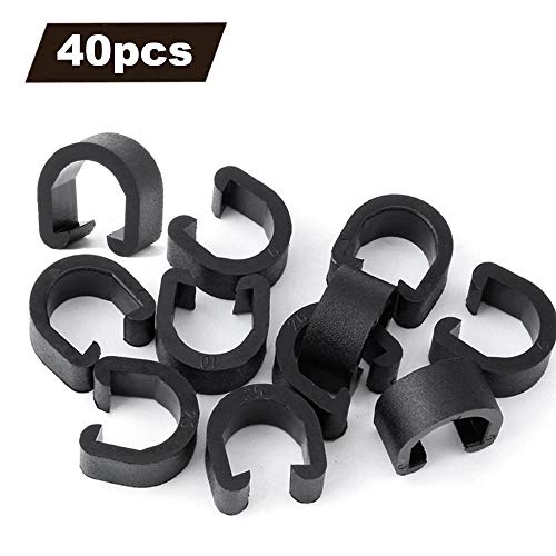 40pcs Bicycle C-Clips Cable Housing Guides - MTB & Road Bike Frame Buckles