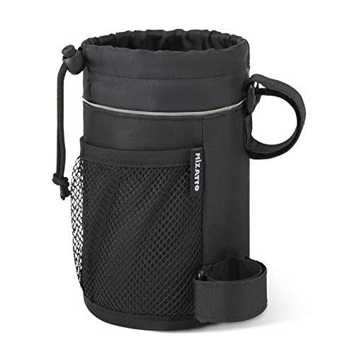 MIZATTO Black Bike Water Bottle Holder with Thermal Insulation - 1 Pack