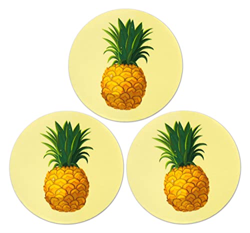 Pineapple Fruit Vinyl Stickers - 2" Round Decals - 20 Pack