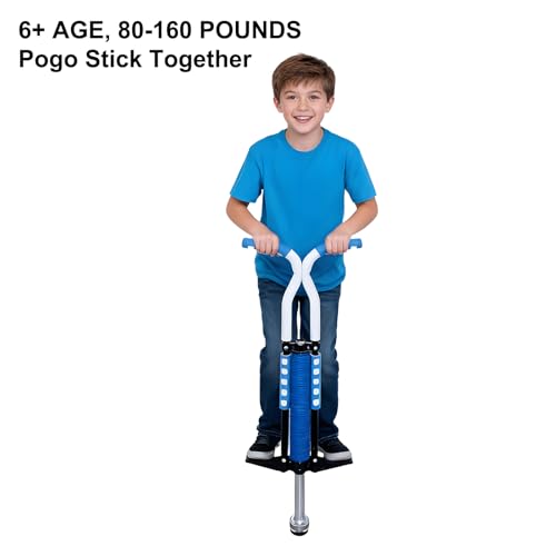 Willingfun Blue Kids Pogo Stick for Ages 8-13, Safe & No Assembly