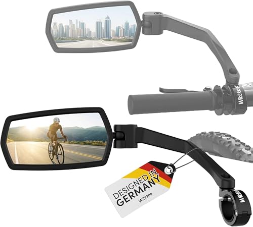 Bike Mirror with Large HD Vision | 360° Rotatable & Foldable