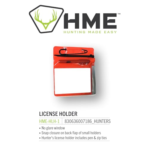 Waterproof Hunting License Holder with Integrated Pen and Zip Ties
