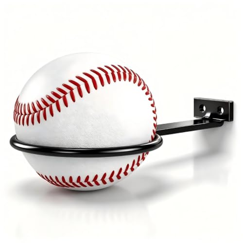 Baseball Wall Mount Display Holder - 1 Pack Black