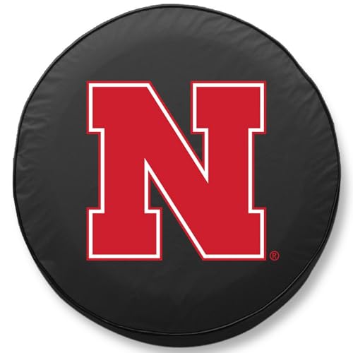 University of Nebraska Tire Cover - Size J (27"x8") - Black Vinyl