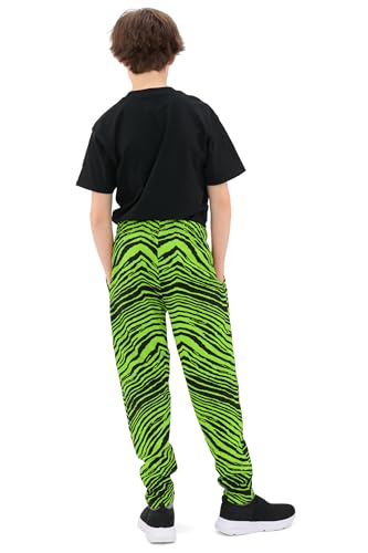 Z88 The Original Unisex Youth Pants - Black/Neon Green Zebra