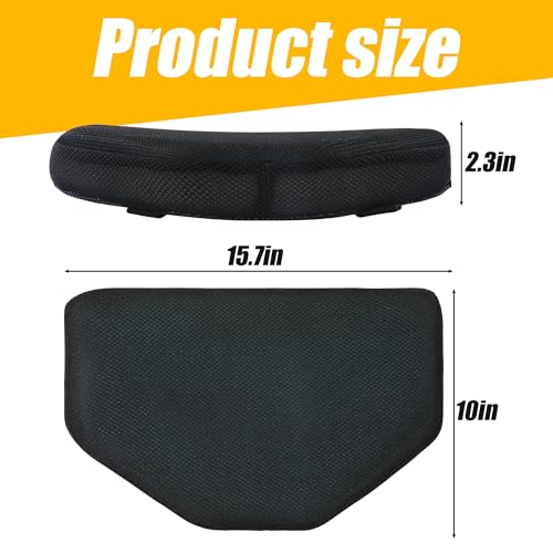 Exercise Bike Seat Cushion - Comfort Foam Pad with Washable Cover - Black