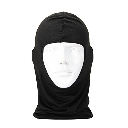 Ultra Thin Balaclava Ski Mask - Full Face UV Protection - Black
