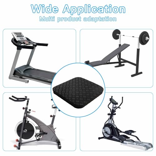High-Density Silicone Non-Slip Treadmill Mat Pads - 6 PCS