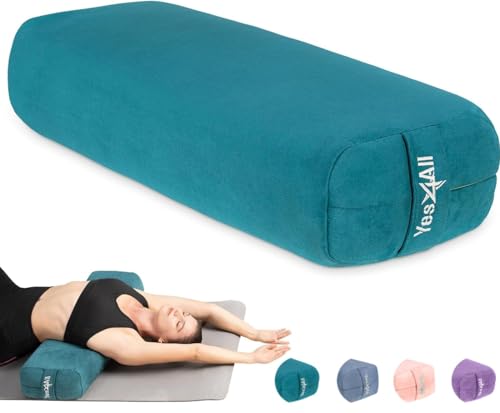 Triple-Layer Yoga Bolster Pillow for Restorative Yoga - Emerald