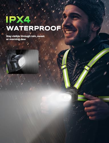 500LM Adjustable Running Light Vest with 360° Reflective Safety