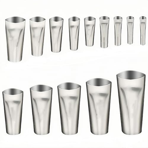 Caulk Finisher Kit Stainless Steel Caulking Nozzle Tips Reusable Caulking Nozzle Coating Caulking Tool Kit Replacement 14pc