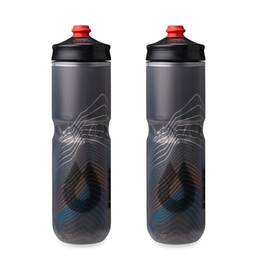Insulated Bike Water Bottle - 24oz, Ascent Black - High Flow & Leakproof