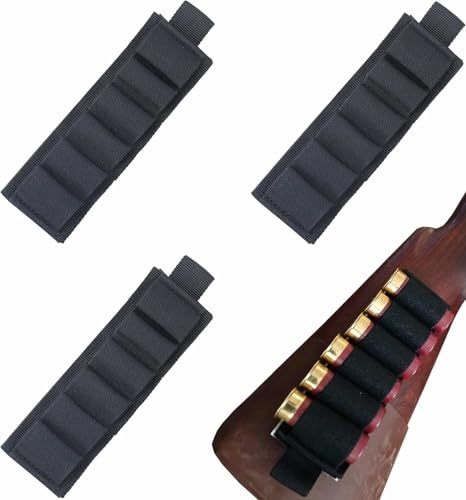 6-Round Shotgun Side Saddle Carrier - 12/20 Gauge, Black - 4 Packs
