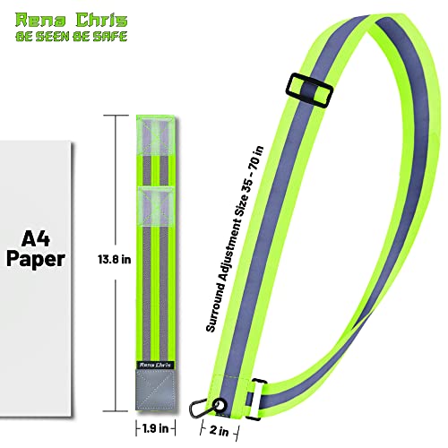 Reflective Running Gear Set - High Visibility Sash & Armbands for Safety