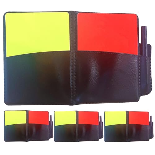 Soccer Referee Card Set - 4 Packs with Wallet, Pencils & Papers