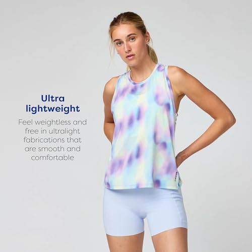 Brooks Dash Tank for Women UPF 20+ Stretch Running Tank Top – Large (Euphoryc Halogen)