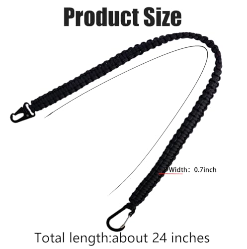 24-Inch Heavy Duty Paracord Keychain - Tactical Lanyard for Outdoor Use