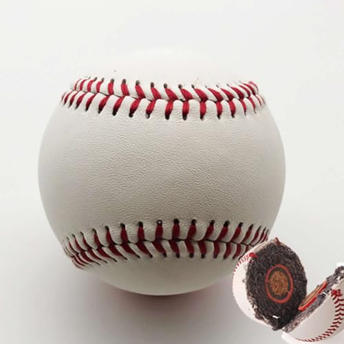 9-Inch Leather Baseball - Durable Game-Grade Practice Ball - Unmarked Signing Ball, Autographs & Training