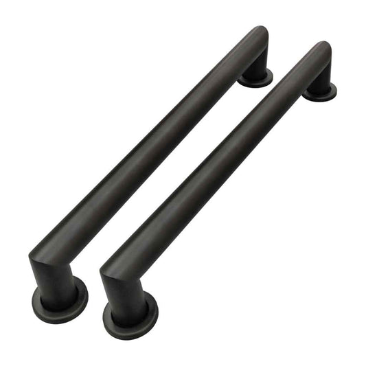 Handicap Grab Bars, Right Angle 2 Pack 18 Inch Shower Grab Bar for Seniors, 304 Stainless Steel ADA Grab Bars for Bathtubs and Showers, Safety Shower Handles for Elderly, Disabled (Matte Black)