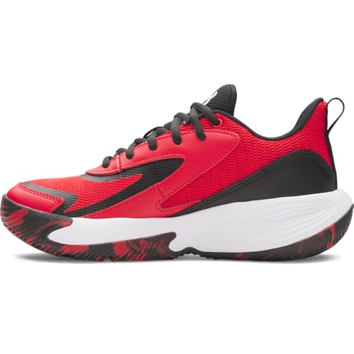Under Armour Kids Grade School Size Lockdown 8 Basketball Shoes - Big Kid Red/Black/White