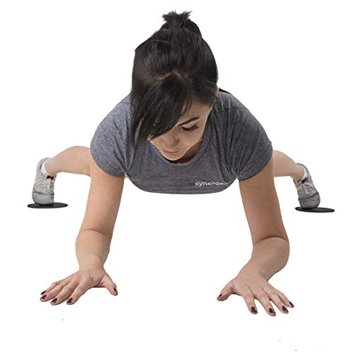Core Sliders for Ab Workouts - Dual Sided - Jet Black