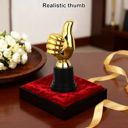Golden Thumbs Up Trophy - 13cm Award for Competitions