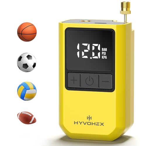 Portable Electric Ball Pump with Digital Display - Fast Inflation for Sports Balls