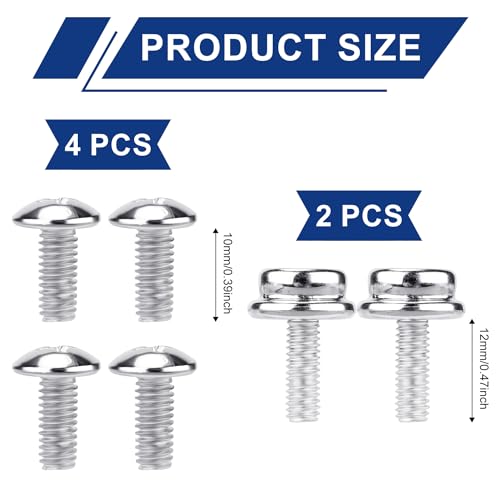 Football Helmet Repair Kit - 6 Stainless Steel Screws for Sports