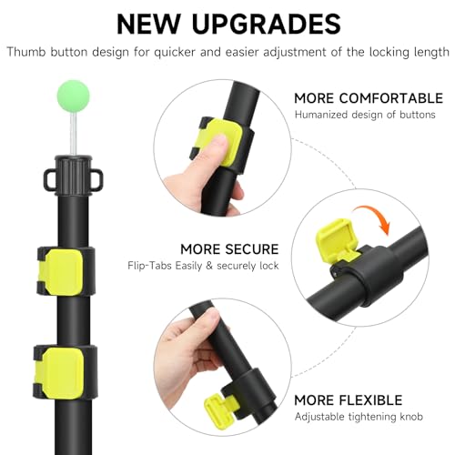 SANLIKE Telescopic Tarp Poles 37-97in Adjustable Canopy 2-Pack