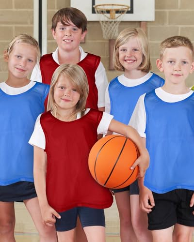 50 Pack Lightweight Pinnies Scrimmage Vests for Soccer & Basketball