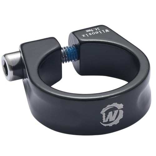 Lightweight Aluminum Bike Seatpost Clamp - 34.9mm Black