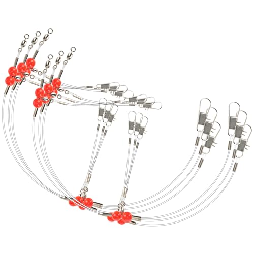 Fishing Leaders - 6 Pcs 2-Arm Swivels, Stainless Steel & Nylon