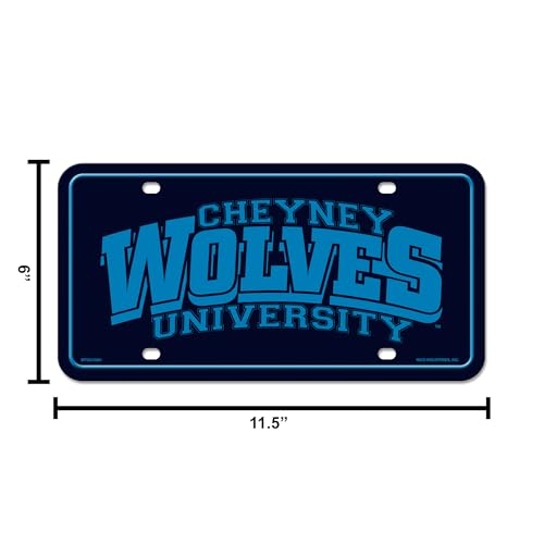 Cheyney Wolves Metal Auto Tag - 12" x 6" Car Accessory