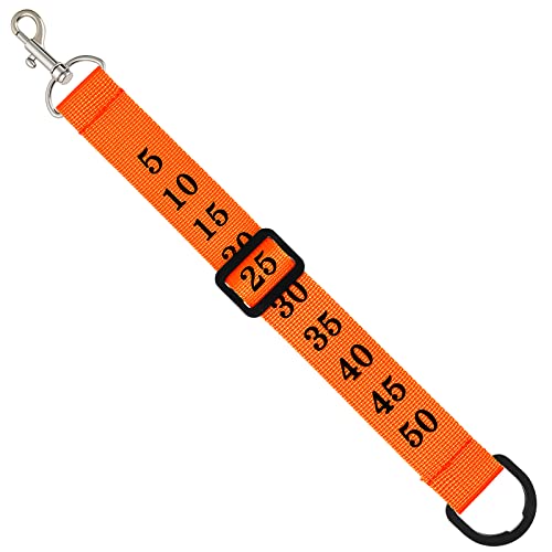 Football Referee Chain Clip - 13.5 Inch Nylon Yard Marker - Orange