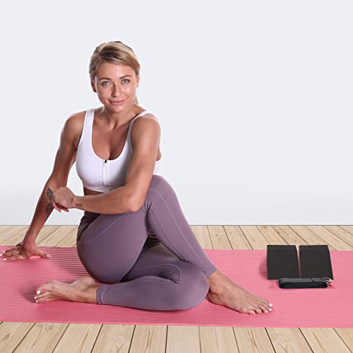 Yoga Foam Wedge Blocks Pair for Stretching & Support - Calf, Heel, Balance