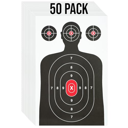 Silhouette Paper Shooting Targets - 14x22" (50 Pack) - Heavy Duty