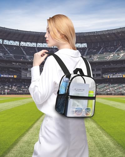 Clear Stadium Backpack - Small, 12x11x6, Black