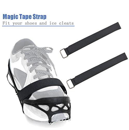 Ice Cleats with Magic Tape Straps - M Size (Women 5-10, Men 3-8)