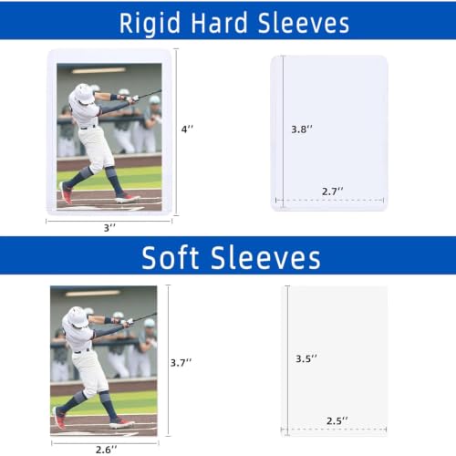 200 Card Sleeves Set - 100 Hard & 100 Soft Plastic Protectors for Trading Cards