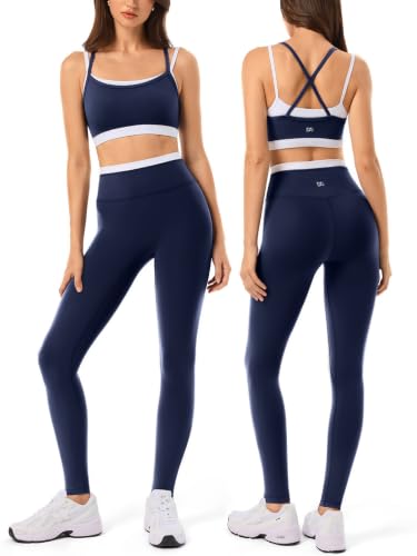 INNO MINT Blue Small 2-Piece Women’s Athletic Workout & Pilates Sets, Activewear