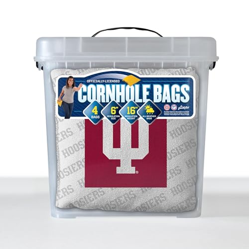 YouTheFan NCAA Indiana Hoosiers Cornhole Bags - All Weather 6x6 Regulation Size