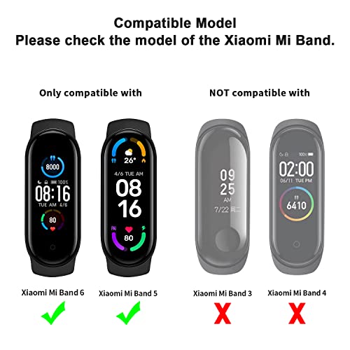 Silicone Replacement Bands for Amazfit & Xiaomi Mi Band - Black/White/Grey