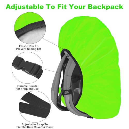 Waterproof Rain Cover for Backpack - S Size (18L-25L) Green