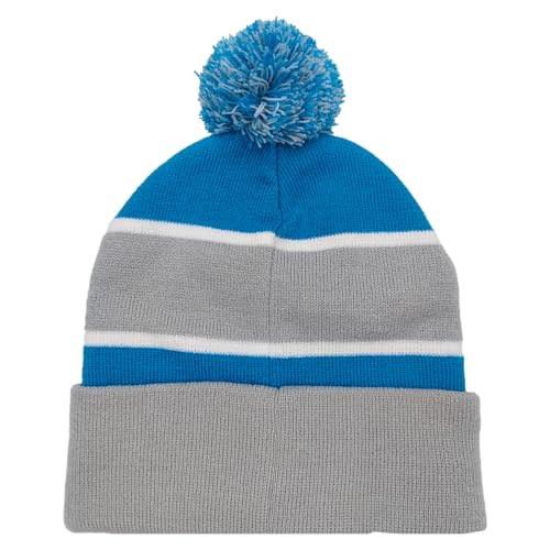 Knit Beanie Hat with Pom - Winter Cuffed Cap for Men & Women