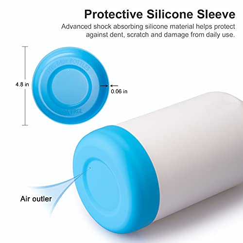 Protective Silicone Boot for Water Bottles and Tumblers - 12 oz, Baby Blue